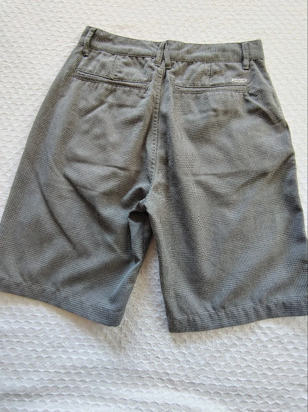 Quicksilver Gray Plaid Shorts Size 31.